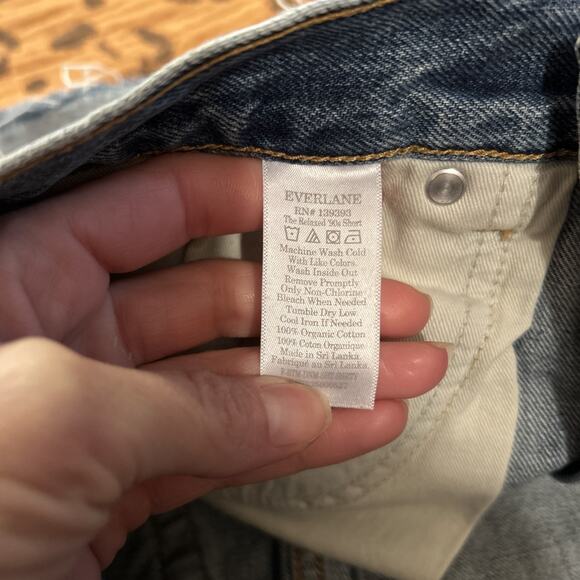 Everlane The Relaxed 90s Short Organic Cotton size 26 Denim Cut Off Jeans Shorts - Picture 7 of 7